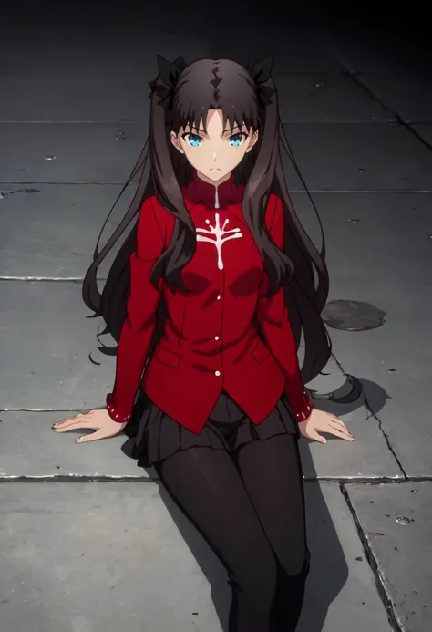 (safe:1.10), best quality, masterpiece, highres, solo, (tohsaka_rin_fatestaynightufotable:1.10), full_body, anime_style, 23 <lora:tohsaka_rin_fatestaynightufotable:0.80>