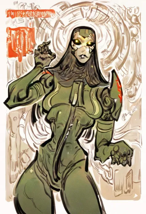 score_9, score_8_up, score_7_up, score_6_up, score_5_up, score_4_up,
(((modern color illustration))) of ashapl as 1girl,
(ashapl standing heroically at an angle), showing whole body, [yellow eyes], (black sclera), [glowing eyes], (green nylon hood), (dark green nylon bodysuit), zipper, robot joints, android, looking at viewer, spaceship, lab, machine, mechanical, assassin, steel, aluminum, chrome, gynoid, cyborg, fembot, [armor plates],
(propaganda poster style), soviet poster, CCCPposter, illustration,
unlit pillaged laboratory in background,
(((surreal style))), (((terrifying pale full face mask))), mark in center of bottom lip, epic, nationalistic