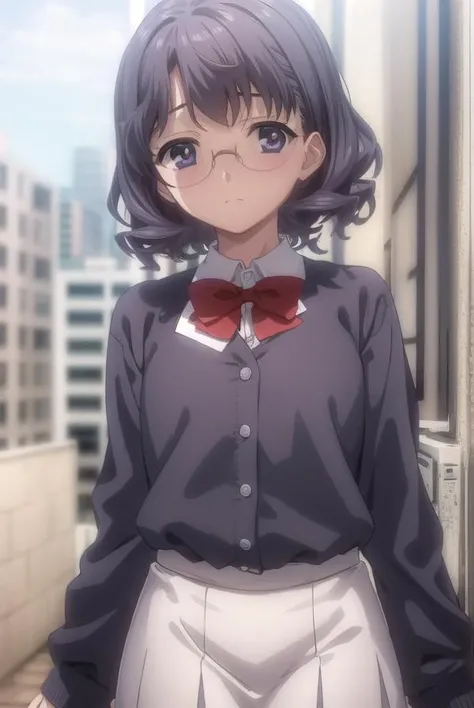 aiyamagata, <lora:ai yamagata-lora-nochekaiser:1>,
ai yamagata, short hair, black hair, glasses, (black eyes:1.5),
BREAK long sleeves, bow, school uniform, glasses, bowtie, red bow, buttons, red bowtie,
BREAK indoors, classroom,
BREAK looking at viewer, (cowboy shot:1.5),
BREAK <lyco:GoodHands-beta2:1>, (masterpiece:1.2), best quality, high resolution, unity 8k wallpaper, (illustration:0.8), (beautiful detailed eyes:1.6), extremely detailed face, perfect lighting, extremely detailed CG, (perfect hands, perfect anatomy),