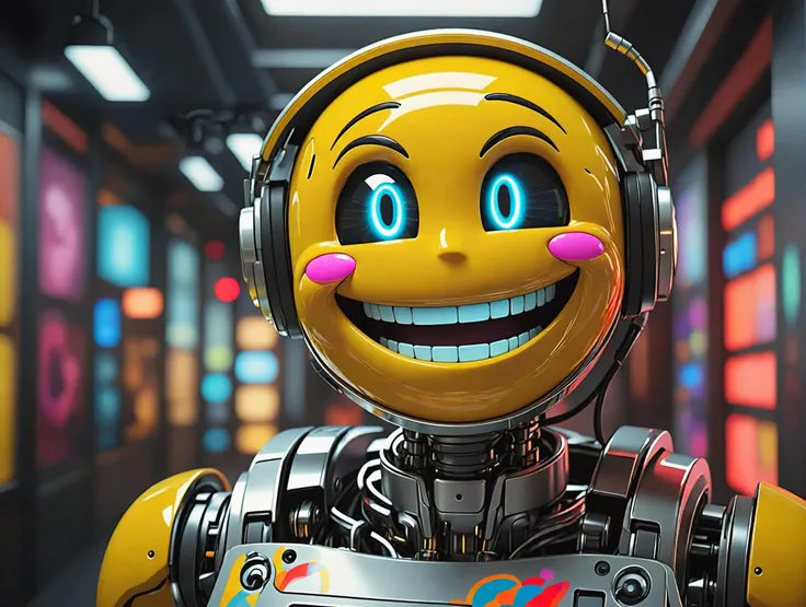 ai interface smiley face, robot, waifu, high contrast, hdr, colorful <lora:emotional:3> <lora:maniacal_laughter:4> <lora:attractive:3>, maximum fidelity, ultra high detail, ultra HD, Panavision Millennium DXL2 8k professional RAW photography, luminous reflections, rtx on, subspace scattering, (subsurface scattering:1.1), dynamic hdr tone mapping, (volumetric lighting:1.2), (screenspace reflection:0.7), (Physically-Based Rendering:1.35), (Unity Wata environmental lighting:0.4), maximal attention to correctness and detail, <lora:LCM_LoRA_Weights:0.7>
