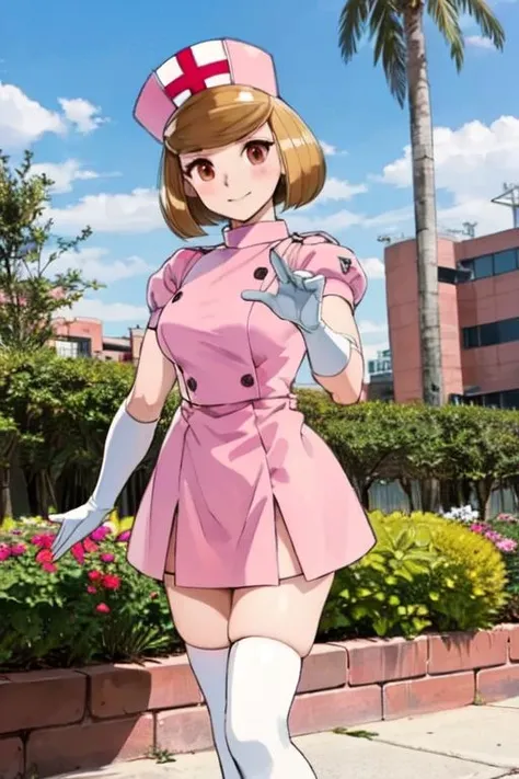 masterpiece, best quality, outdoor,robot,
<lora:ririV1:1>riri, pink uniform, gloves,