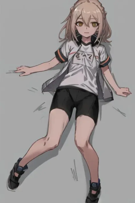 masterpiece, best quality, sharp_edges, kkhta_style, MHXA, white shirt, black shorts, (sport outfit), <lora:KHHTA_V2-04:0.8> <lora:MHXA_REMAKE-20:0.8>