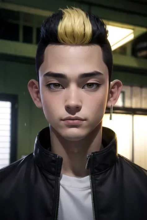 photorealistic, (4k), depth of field, (Masterpiece), (realistic skin texture), extremely detailed, intricate, hyper detailed, high resolution, professional photography, , depth of field, sharp detail, best quality, looking at viewer, 1boy, solo, male focus, <lora:shuuji_hanma:0.86>, shuuji_hanma, black hair, yellow eyes, , short hair, undercut, gakuran, gorilla costume, ,