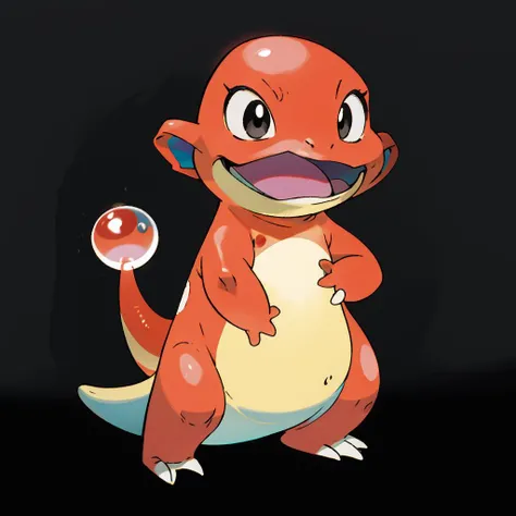 best quality, high quality, charmander, black eyes,<lora:pokemon_v3_chatgpt_offset:1>