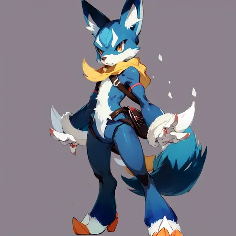 sugimori ken \(style\), pokemon \(creature\), (Lucario), Eevee,
solo, looking at viewer, simple background, brown eyes, closed mouth, standing, full body, (no humans), claws, white background, blue body, <lora:sugimori_ken_style_2:0.6>