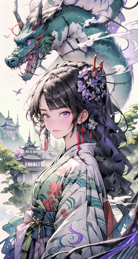 (masterpiece,intricate details),1girl,mature female,miserable _face, BREAK raidenshogun, <lora:raidentest:1>, raiden shogun, braid, braided ponytail, hair flower, hair ornament, long hair, mole, mole under eye, (purple eyes:1.1), purple flower, purple hair, single braid, sidelocks, BREAK black gloves, black thighhighs, bridal gauntlets, cleavage, gloves, gold trim, japanese clothes, kimono, neck ribbon, neck tassel, obiage, obijime, off shoulder, purple kimono, red ribbon, red sash, ribbon, sash, short kimono, tassel, tassel hair ornament, thighhighs, thighs, vision (genshin impact), zettai ryouiki| ((reclining on the A serene meadow spreads its carpet of wildflowers, where butterflies gracefully flutter from bloom to bloom, and the gentle hum of bees fills the air with nature's melody.)),((cumulonimbus)),((upper body,portrait)),from below:1.1,depth of field,looking at viewer,<lora:liuyunV5:1>