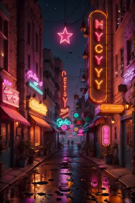 <lora:gta-vicecity-style-darquelilly-v1:1> vicecitystyle, lighted signs
