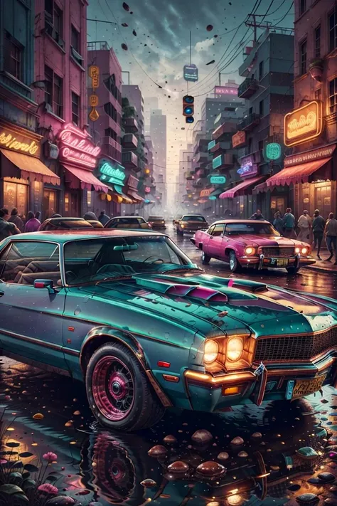 <lora:gta-vicecity-style-darquelilly-v1:1> vicecitystyle, car