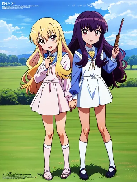 (((picture-perfect))) (( <lora:louise zero default trigger:1>louise zero default, louise francoise le blanc de la valliere, full body)) (outdoors) (((drawn by fujii_masahiro, megami magazine (style), 2000s (style), official art)))