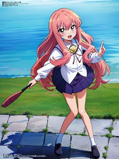 (((picture-perfect))) (( <lora:louise zero default trigger:1>louise zero default, louise francoise le blanc de la valliere, full body, 1girl, solo)) (outdoors) (((drawn by fujii_masahiro, megami magazine (style), 2000s (style), official art)))