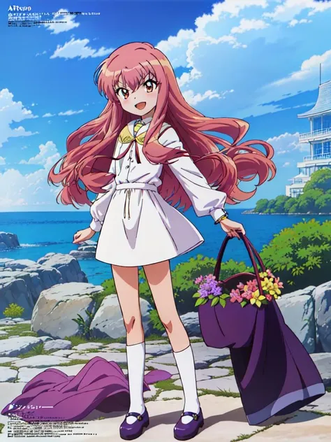 (((picture-perfect))) (( <lora:louise zero default trigger:1>louise zero default, louise francoise le blanc de la valliere as drawn by fuji_masahiro and megami_magazine, full body, 1girl, solo)) (outdoors) (((fujii_masahiro (artstyle), megami magazine (artstyle) 2000s (style), official art))) (((angry but happy)))
