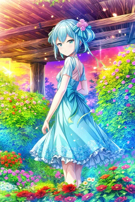 <lora:ongeki_arisu:1>
<lora:Gu_Luco:0.5>
<lora:more_details:1>
masterpiece, best quality, high quality, detailed face,extremely detailed CG unity 8k wallpaper,
1girl,no_smile,blue hair,younger,small breasts,
outdoors,garden,flower
perfect light, sunrise,