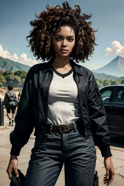 ((ultra detailed, masterpiece, absurdres))
<lora:UncNadine:0.9>
UncNadine, 1girl, solo, very dark skin, afro, black hair, brown eyes, as the cover model for a fashion magazine, fierce pose, wearing a bold and edgy outfit