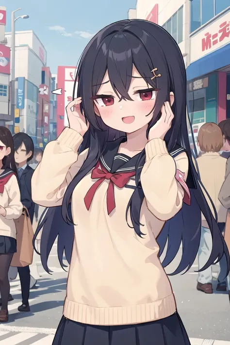 <lora:sensualface_type3_v3:1>
insanely detailed, absurdres, ultra-highres, ultra-detailed, best quality,
1girl, solo, nice hands, perfect hands,
BREAK
(wearing winter school uniform),
happy smile, laugh, open mouth,
cute pose, cowboy shot,
BREAK
slender, kawaii, perfect symmetrical face, ultra cute girl, ultra cute face, ultra detailed eyes, ultra detailed hair, ultra cute, ultra beautiful,
NREAK
in harajuku, shibuya, tokyo, street, crowd, cityscape,
medium breasts
BREAK
(black hair, red eyes), hair between eyes