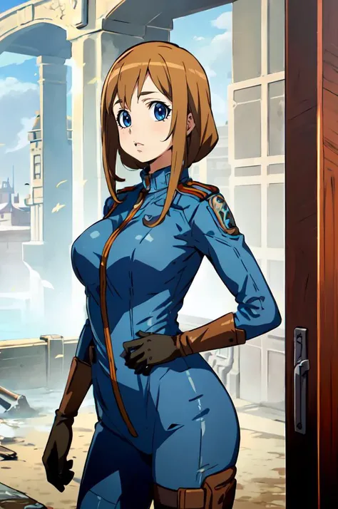 ultra-detailed, Explicit, Beautiful body, Beautiful Nose, Beautiful character design, perfect eyes, perfect face, ultra highres, 4K, beautiful legs, perfect legs, Nice hands, Perfect hand, Masterpiece, Best Quality, Highly detailed, illustration, absurdres, perfect anatomy, street fighter, doll suit, shadaloo doll, dollsuit, expressionless, blank eyes, looking at viewer, red gloves, emotionless, black latex, corrution, mind control, female combatant, full body, hypnotized, unhappy trance, full body suit, ribbed bodysuit, both arms at side, obey, perfect female body, extremely glossy latex, hypnosis, hypnoLora, empty eyes, Mind control device, poses, submissive_pose, Slave, hat, necktie, stand up straight, standing, standing at attention, hat, necktie, belt, latex, ribbed bodysuit, thighhighs, garter belt, Fighting Stance, extending the right arm from the shoulder into the air with a straightened hand, military, thigh boots, 1girl, Solo, brown hair, short hair, blue eyes, twin tails, Akeno Misaki, High School Fleet