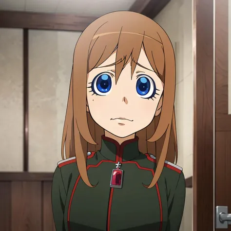 <lora:ViktoriyaIvanovnaSerebryakov001:0.7>,frown,smile,
ViktoriyaIvanovnaSerebryakov,1girl,
military uniform,
indoors,