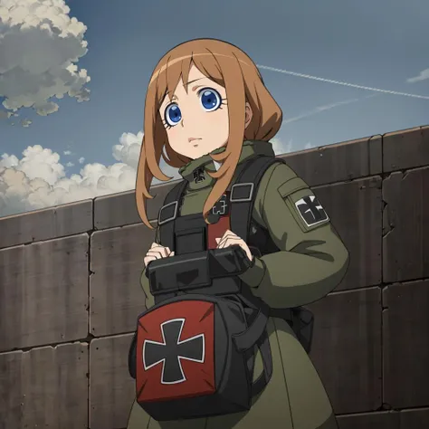 <lora:ViktoriyaIvanovnaSerebryakov001:0.7>,
ViktoriyaIvanovnaSerebryakov,1girl,
air_combat_mage,
iron cross,front waist big bag,