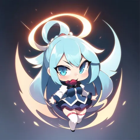 <lora:ChronoTempStyle-20:0.8>,  <lora:mrploxykunArtist-19:0.2>,   <lora:drunkoakArtistStyle_v10:0.2>, full body, chibi, 1girl, 
  <lora:aquaKonosuba:0.5> aqua \(konosuba\), blue hair, hair bun,