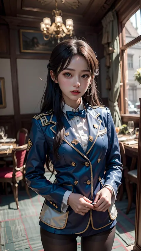 (masterpiece, best quality, extremely detailed, 8k, wallpaper, ultra-detailed), (RAW photo:1.2),
1girl, solo,indoor, small head, ol uniform, black pantyhose,
 <lora:tutu_20230529005224-000004:0.7>
