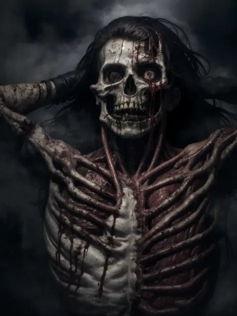 photorealistic, highest quality, cinematic composition, (full body:1.4) photography of a (zombie limping through an ancient graveyard with old gravestones and tombstones around them :1.2), (wearing ripped, dirt, tattered clothes:1.2), (rotting meat, body|neck|torso|arms|legs|feet dirt and putrid|rotting|tumefied, haggard face, haggard skin, dirt teeth, macabre, disturbing, deformities, aberration, thin hair, shabby hair, dishevelled hair, torn skin, ripped flesh, bloody entrails hanging out:1.2), sagging and drooping jaw, blood, misty eyes, different skin tones, skin wrinkles, clothes wrinkles, rotting face, rotting eyes, detailed clothes, clothes texture|wrinkles, abundant details, intricate details, (swirling fog:1.4), dark ambientation, gloomy lighting, volumetric shadows, (highly dynamic pose:1.2), 8k, highly detailed, UHD, HDR, (extremely high facial expressiveness:1.3)