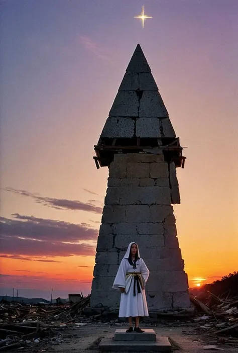 ((Close up [Slovak | Brazilian | Estonian] 33 yo priestess woman in spiritually significant ceremonial sacrifice dress))((standing atop  mystical diamond and gold embedded marble pyramid apex pyramidian)) located within [the Amazon | Rocky Mountains | Bermuda] ((outside is vibrant colorful sunset after terrible [hurricane | tornado | volcanic eruption])) style of [Annie Leibovitz | Vogue magazine | British museum archives] BREAK(post-processing: oversharpen, expert dodge and burn, ISO 400 color film noise, corner darken vignette) <lora:age_slider_v6:1.2> <lora:back-front_lighting:-2.4> <lora:BetterHands:2> <lora:color_temperature_slider_v1:0.5> <lora:ContrastControl:2.5> <lora:horror_slider_v7:1.8> <lora:DepthOfFieldSliders:1.2> <lora:Better Portrait Lighting:0.6> <lora:EmotionSliders:-2.3> <lora:ExposureControl:-1.7 <lora:Film-Grain:0.4> <lora:HDhelper:0.5> <lora:MoreDetails:0.5> <lora:skinny_new_skin:0.7> <lora:Saturation:1.2>