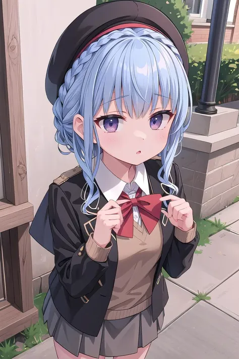 insanely detailed, absurdres, ultra-highres, ultra-detailed, best quality
BREAK, 1girl, solo, standing, nervous, marianne fe, BREAK red fashion beret, BREAK white school sweater, BREAK grey skirt, BREAK white kneehighs, mary janes, courtyard, <lora:marianne-academy:0.8> slender, kawaii, perfect symmetrical face, ultra cute girl, ultra cute face, ultra detailed eyes, ultra detailed hair, ultra cute, ultra beautiful