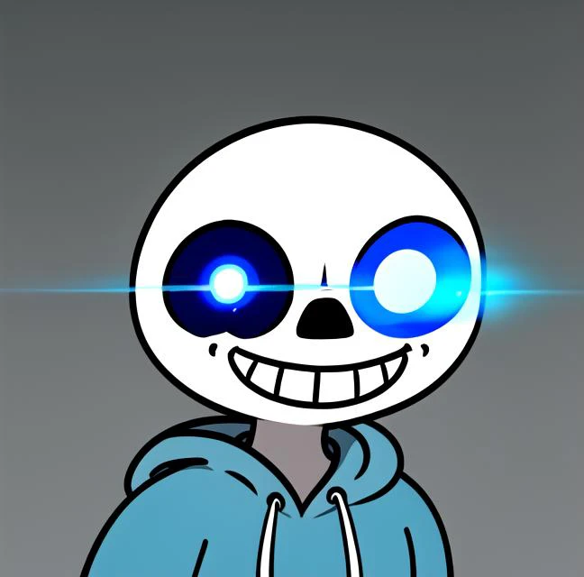 flurk <lora:flurks-step00022500:0.5>, skull, blue hoodie, smile, glowing eye, 1boy, cartoon style, , masterpiece, best quality, sans <lora:sans-000021:0.8>