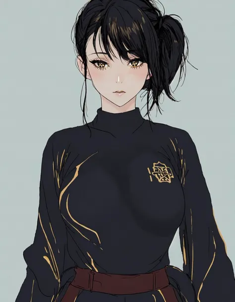 Girl, tight top, large breasts, yokotanjistyle, (sexual clothes:1.1) <lora:yokotanji:0.85>