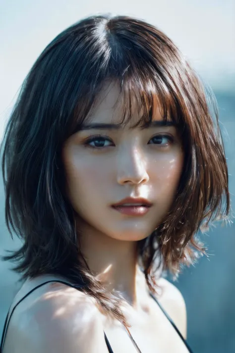(masterpiece, best quality, beautiful quality, photorealistic, detailed lighting, extremely detailed skin, extremely detailed hair, shadows, 8k, a picture of a woman, black hair, shoulder length hair, half fringe, upper body, 1girl, fcPortrait:1.2), <lora:add_detail:1> <lora:arimurakasumi_lora-06:1:MY>