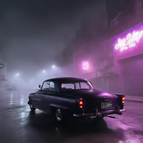 neonpunk style  <lora:SkodaFelicia-SDXL:1> <lora:Grit-SDXL:1> <lora:Cloudify-SDXL:1> urban cyberpunk dystopian city,  main focus (black graffiti paintwork car:1.3), grit, stains, dynamic view, cloudy sky, dusty road, volumetric lights, cinematic, mist 
 . cyberpunk, vaporwave, neon, vibes, vibrant, stunningly beautiful, crisp, detailed, sleek, ultramodern, magenta highlights, dark purple shadows, high contrast, cinematic, ultra detailed, intricate, professional