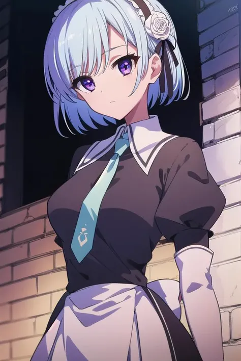 henriettemystere, <lyco:henriettemystere-lyco-nochekaiser:1>,
henriette mystere, short hair, blue hair, (purple eyes:1.1),
BREAK dress, flower, hairband, necktie, black dress, school uniform, collar, juliet sleeves, long slleeves, frills, white skirt,
BREAK looking at viewer,
BREAK outdoors,
BREAK <lyco:GoodHands-beta2:1>, (masterpiece:1.2), best quality, high resolution, unity 8k wallpaper, (illustration:0.8), (beautiful detailed eyes:1.6), extremely detailed face, perfect lighting, extremely detailed CG, (perfect hands, perfect anatomy),