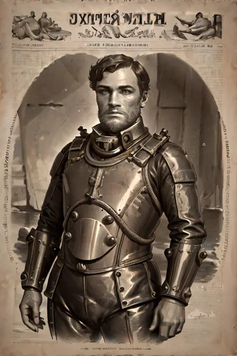 <lora:oldnewspaper:1.0>, npzw, (text), sepia, man wearing victorian diving suit, underwater || <lora:oldnewspaper:1.0>, masterpiece, perfect quality, sharp focus, shallow depth of field, 8k