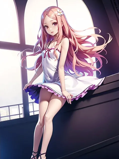 1girl, solo,(best quality),(masterpiece:1.1), full body, looking_at_viewer, dynamic angle, dress, cute, clear facial skin,