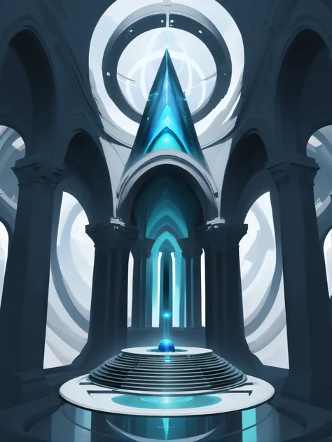 digital painting, arcane, noon, architecture, "at the Empyrean Chronolith"<lora:EnvyArcaneXL01:0.25>