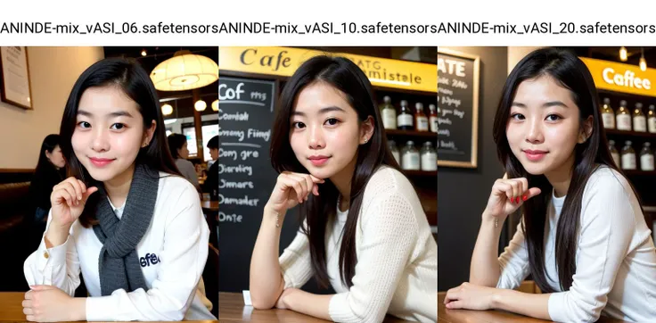 korean girl at cafe