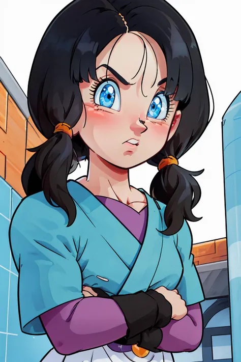 portrait of a pretty woman walking through the city, necklace, ((toon \(style\))), flat color,
masterpiece, best quality, HDR, intricate detail,
<lora:Videlv2:1> Videl, pigtails, Saiyawoman
