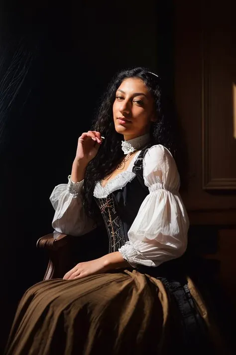 DEN_jasminx_OF,
(French Post card, wearing a Victorian steampunk dress sitting in a Victorian parlour house, glamour, Victorian, atmospheric Victorian steampunk:1.2),
bokeh, f1.4, 40mm, photorealistic, raw, 8k, textured skin, skin pores, intricate details <lora:epi_noiseoffset2:1>, epiCRealism <lora:ClothingAdjuster3:-1>