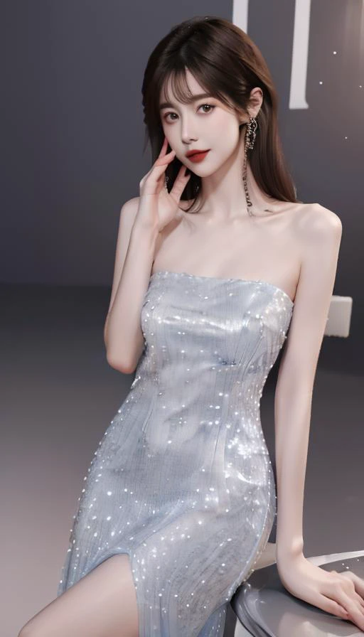 1girl,solo,pose,(((sexually suggestive,looking_at_viewers,girl's orgasm))),liquid crystal fluid radiant cinematic lighting, small breasts,(high resolution:1.4),full body (8k, RAW photo, best quality, masterpiece:1.2), (realistic, photo-realistic:1.37),(sharp focus:1.2), professional lighting, photon mapping, radiosity, physically-based rendering,nsfw, portrait, blunt bangs,(eyeliner,blush:0.9),(slim:1.4),(best quality:1.4),(shiny skin),makeup,((pale skin)),<lora:tianfeng_filmgirls5:0.7>, (pureerosface_v1:0.5),Blue gradient dress,long dress,bare shoulders,strapless,<lora:Blue gradient fishtail evening dress_20230707120950:1>