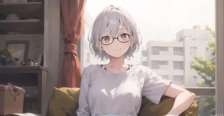1girl, sitting, upper body,
silver hair, short hair, glasses,
smile,
<lora:pastelMixStylizedAnime_pastelMixLoraVersion:0.6>