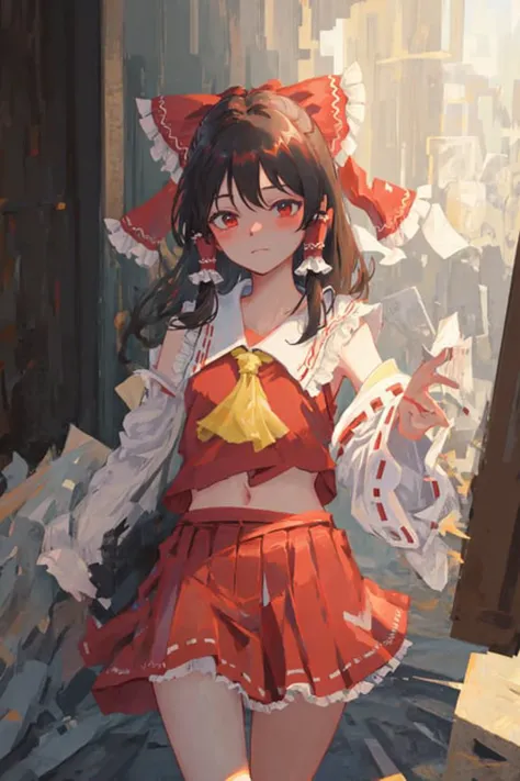 best quality, masterpiece, illustration, [reimu hakurei:hatsune miku:12],