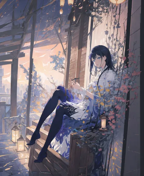 masterpiece,best quality,CG,wallpaper,HDR,high quality,high-definition,extremely detailed,a starry night,very pretty face, intricate, tone mapped, ambient lighting, highly detailed, digital painting, pixiv, concept art, sharp focus, by makoto shinkai and akihiko yoshida and hidari and wlop