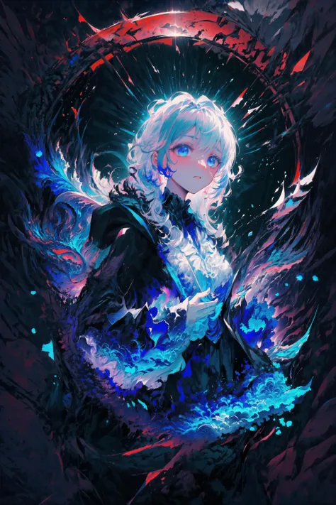 (masterpiece, top quality, best quality, beautiful and aesthetic:1.2), (1girl:1.3), extreme detailed, (colorful:1.1), (colorful background1:1), (#30b3ff:1.5), (#fa52f4:1.1), highest detailed, weapon, holding weapon, (glowing weapon), <lora:planetSimulatorLora_:1.0>, <lora:LohaMorningGlory_lohaV10:1.0>, <lora:Blacklight_v1:0.9>, detailed background, , masterpiece, 8k