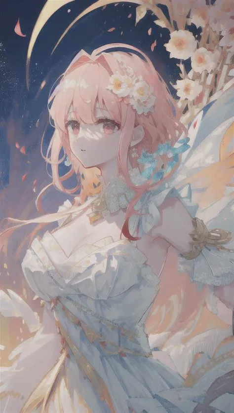 <lora:hipoly3DModelLora_v20:0.6>, 1girl, looking at viewer, sun rise in the background, upper body, 3D, realistic, large breasts, excessively frilled princess dress, draped clothes, jewelry, ornament, flower, lace trim, masterpiece, best quality, 8k, detailed skin texture, detailed cloth texture, beautiful detailed face, intricate details, ultra detailed, rim lighting, side lighting, cinematic light, ultra high res, 8k uhd, film grain,best shadow, delicate, RAW