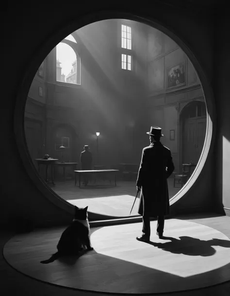 film noir style, retro, chiaroscuro, black and white photo of  a (famous videogame screenshot:1.4) by Liu Ye and Masaaki Sasamoto and Henri De Toulouse Lautrec ,  (superb , circular , masterful:1.4), bold lines, hyper detailed, award winning,  UHD, monochrome color palette, greyscale, high contrast, depth of field, black and __white__ hue, (intricate details, masterpiece, best quality:1.4),
extremely dramatic lighting with deep shadows, looking at viewer, dynamic pose, wide angle view,
<lora:add-detail-xl:0.7> <lora:xl_more_art-full_v1:0.5> <lora:looking_at_viewer:2>