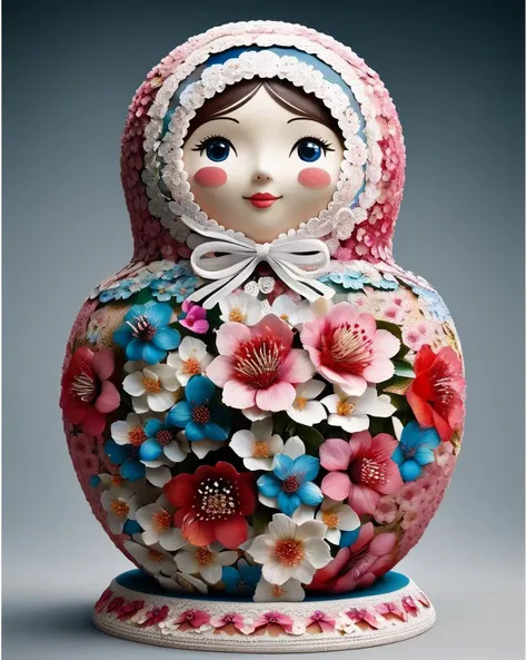 DonMS4kur4XL, Modernism Art, Happy, magnificent, matryoshka doll, detailed with Vivid patterns, <lora:DonMS4kur4XL:1>