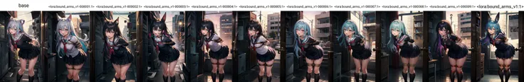 highres, highest quallity, illustration, ultra detailed, (detailed face), (detailed eyes), (colorful), cinematic lighting, best quality, hyper detailed, masterpiece,1girl, solo, rope, bound arms, arms behind back, leaning forward, open mouth, small breasts, school uniform, skirt, base