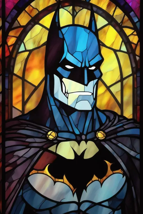 <lora:Stained Glass Portrait:1>Stained Glass Portrait, batman, full moon, skulls, Digital stained glass style. <lora:Stained Glass Portrait_2:1>