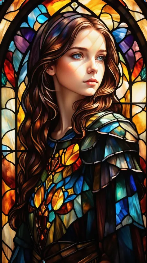 1girl, solo, looking at viewer,  <lora:Stained Glass Portrait:1>, Stained Glass Portrait, masterpiece,best quality,extremely detailed,fine details,official art,unity 8k wallpaper,4K,8K,UHD, antiBlur,photography, abstract background