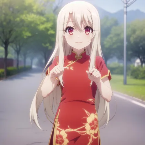 1girl,solo,smile,outdoor,china dress,
<lora:illya5:0.55:0.7:lbw=1,0,0,1,1,1,1,1,1,1,0,0,0,1,0,0,0,1,1,1,1,1,1,1,1,1>,aaillya,long_hair,blonde_hair,red_eyes,hair_between_eyes,bangs,white_hair,