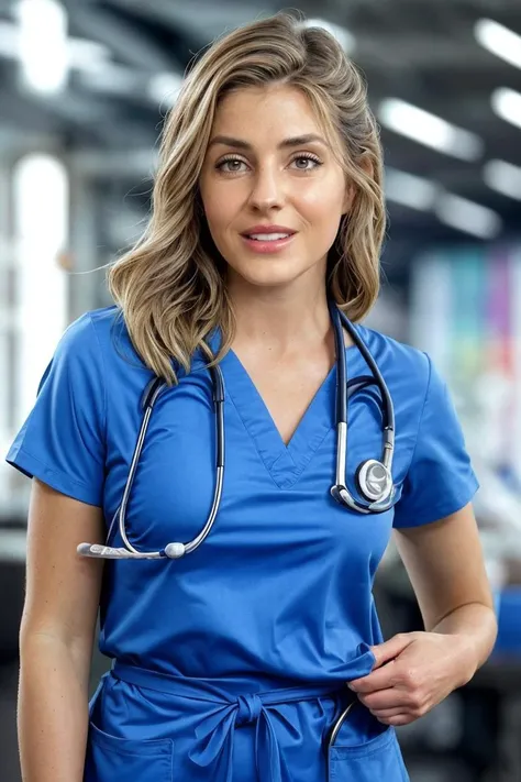 1girl, solo, portrait of a nurse wearing blue scrub, (stethoscope), smile, at hospital, soft lighting, looking at viewer, blurry background, bokeh, chromatic aberration, depth of field, masterpiece, best quality, ultra-detailed, ultra high res, (photorealistic:1.4), raw photo, (realistic:0.2), 8k HDR, f1.4, 40mm, photorealistic, raw, 8k, textured skin, skin pores, intricate details
<lora:skin_texture_v2:0.5> <lora:epiCRealismHelper:0.8> <lora:PAseer-SD15-LCM Quick:1> <lora:ca96_uk_lora_v03:1> ch96